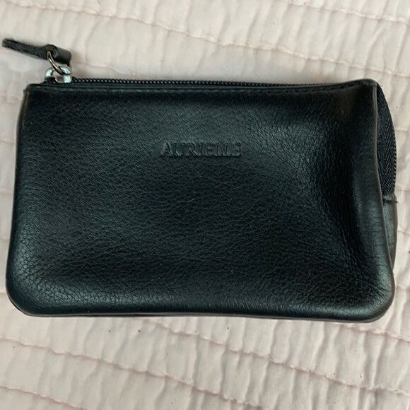 Aurielle Small Wristlet Clutch Black Leather - Picture 1 of 14